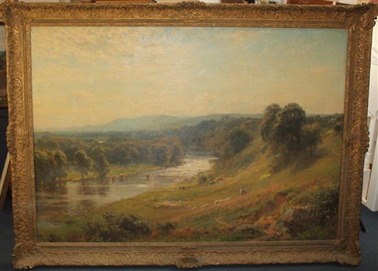 Sir Ernest Albert Waterlow RA, RWS (1850-1919) Wesleydale, 42 x 60in.